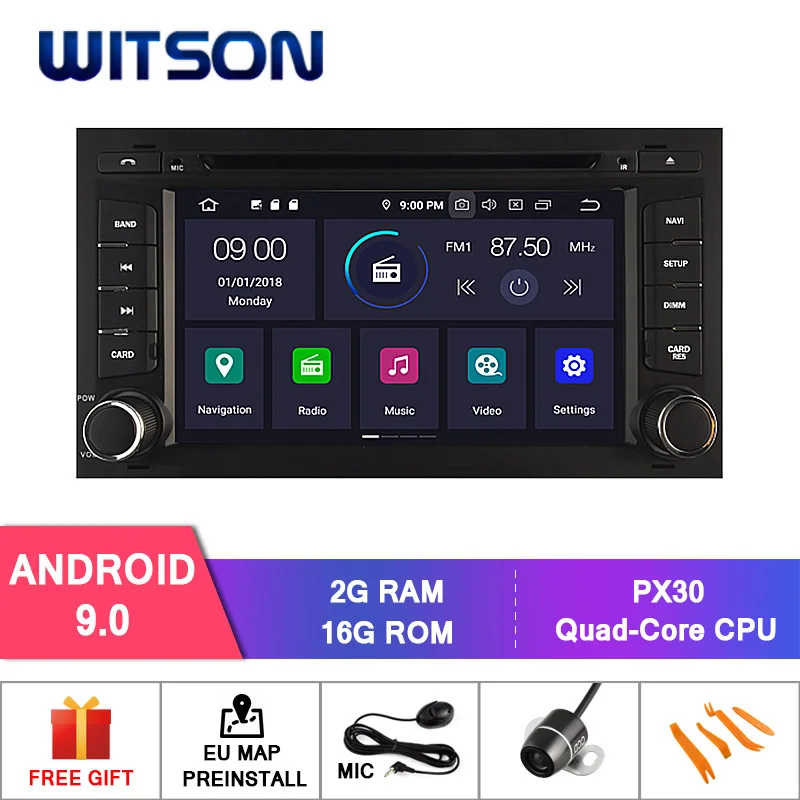 WITSON Android 9 0 IPS HD экран для VOLKSWAGEN B6 CADDY PASSAT GOLF CAR DVD 4 Гб RAM 32 Octa Core + 1024x600 DVR/WIFI DSP DAB|car dvd|vw