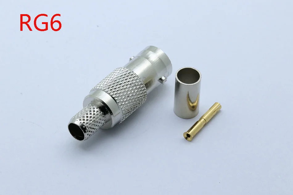 3 шт. BNC Женский обжимной разъем BNC Женский обжимной прямой для RG58 RG59 RG6 разъем РЧ коаксиального адаптера