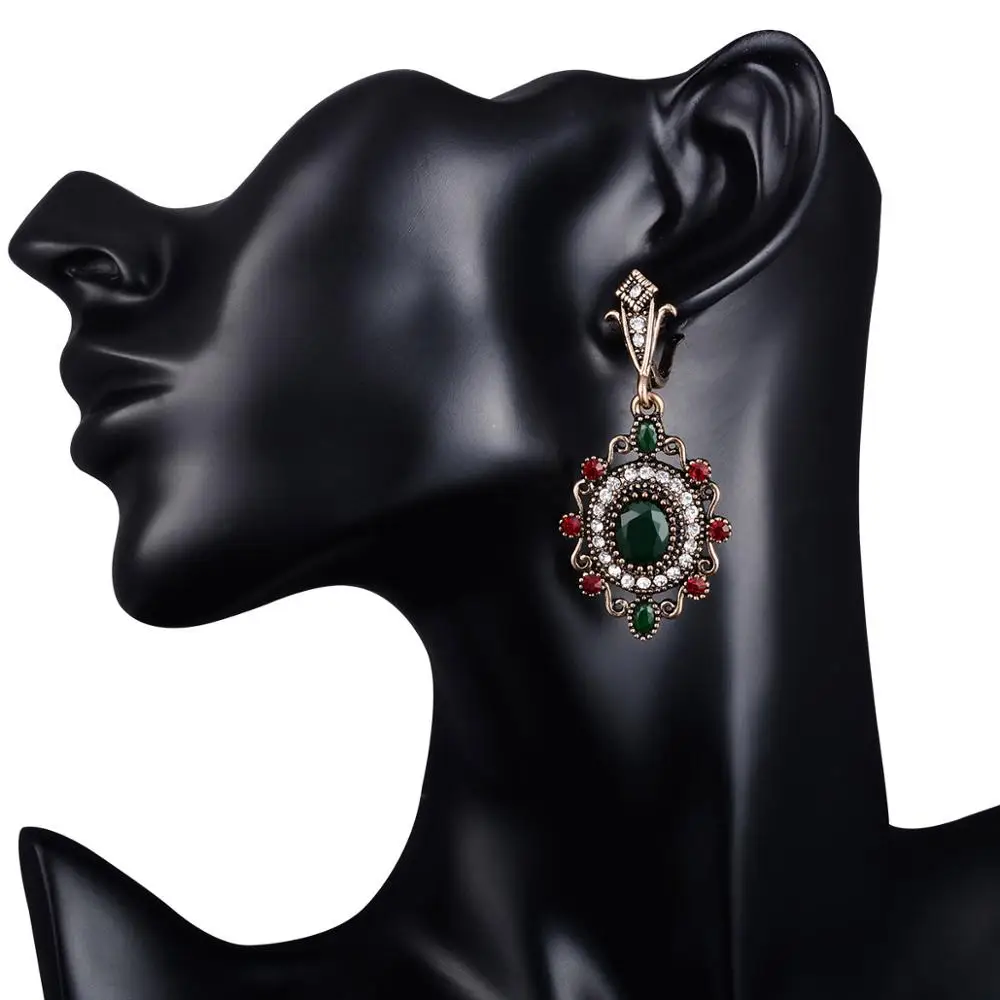 3 шт. комплект женских винтажных сережек и браслетов|earring pendant|set for womenjewelry red |