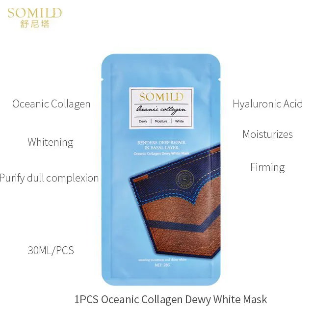 oceanic collagen HEMEIEL Детокс кислородный пузырьковый лист маска корейская косметика увлажняющая бамбуковая угольная черная маска для лица отбеливающая уход за кожей лица - Цвет: oceanic collagen