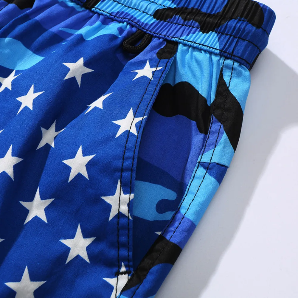 

Beach Shorts Men's Summer Fashion Casual Color Collision Loose Beach Sport Swimwear Surfing Quick Dry Shorts Mens Gym ShortsY614