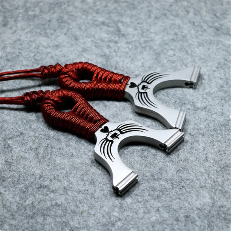 Рогатка катапульта для охоты Резиновая лента мощный Карманный держатель из