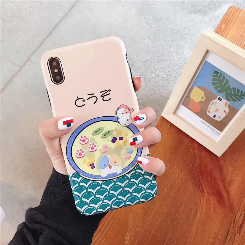 LANCHE Soft Silicone Coque Phone Case For iPhone 7 X XR XS Max Cute Cat Cartoon Cover Funda 6 6s 8 Plus |