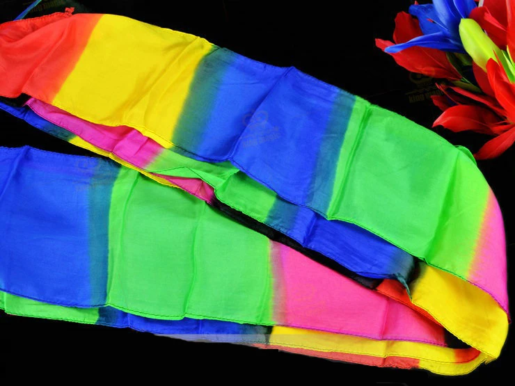5 Meter Rainbow Magic Silk Scarf Multicolor ultra-thin Scarves Magic Tricks for Stage Close Up Magic Props Magia Gift for Kid