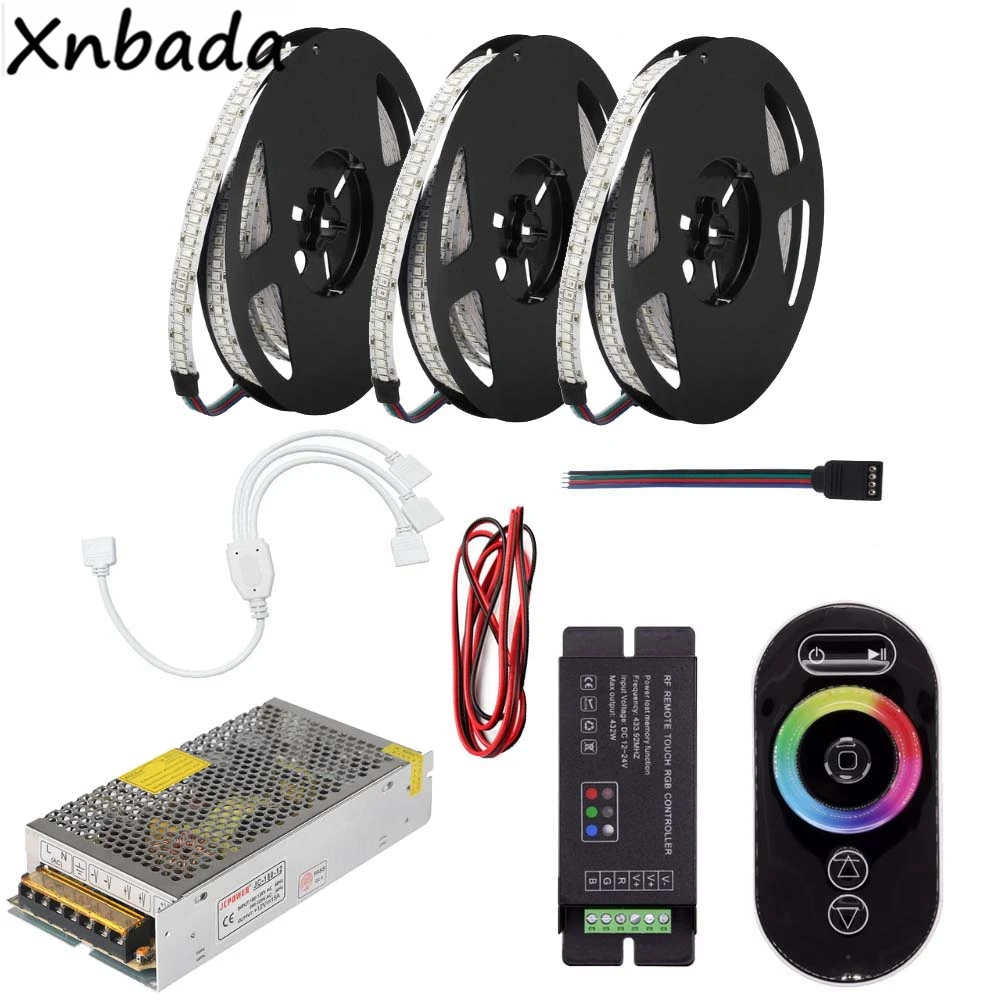 DC12V 2835SMD 234Leds/m RGB Led Strip Light With RF Remote Touch Panel Controller Power Transformer Kit 5M 10M 15M 20M | Освещение