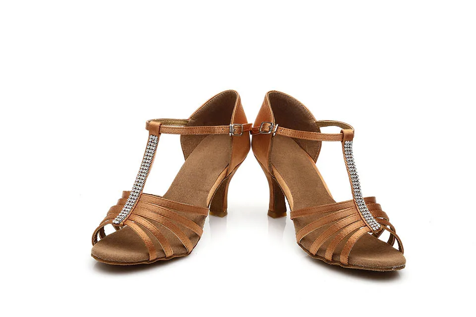 Новая Сальса Бренд каблуках атласная танцы девушки женщины бальные танго