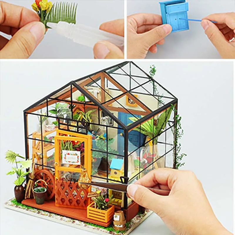 DIY Миниатюрный Кукольный домик Реалистичные 3D деревянные кукольные домики