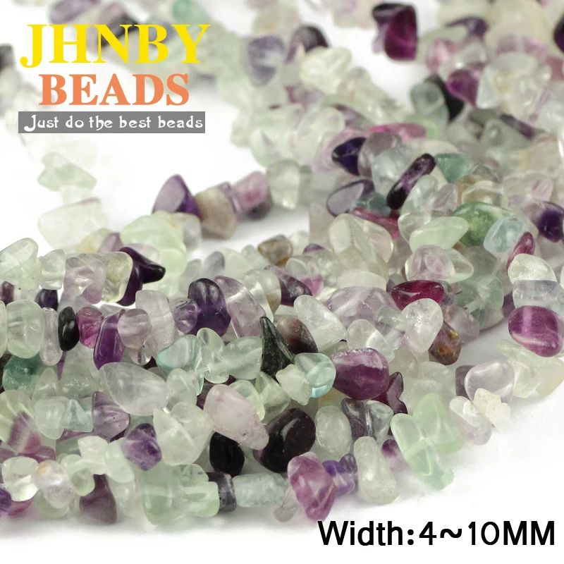 

JHNBY Fluorite Irregular Gravel beads High quality Natural Stone bead 88cm strand Freeform Chip bead Jewelry bracelet making DIY