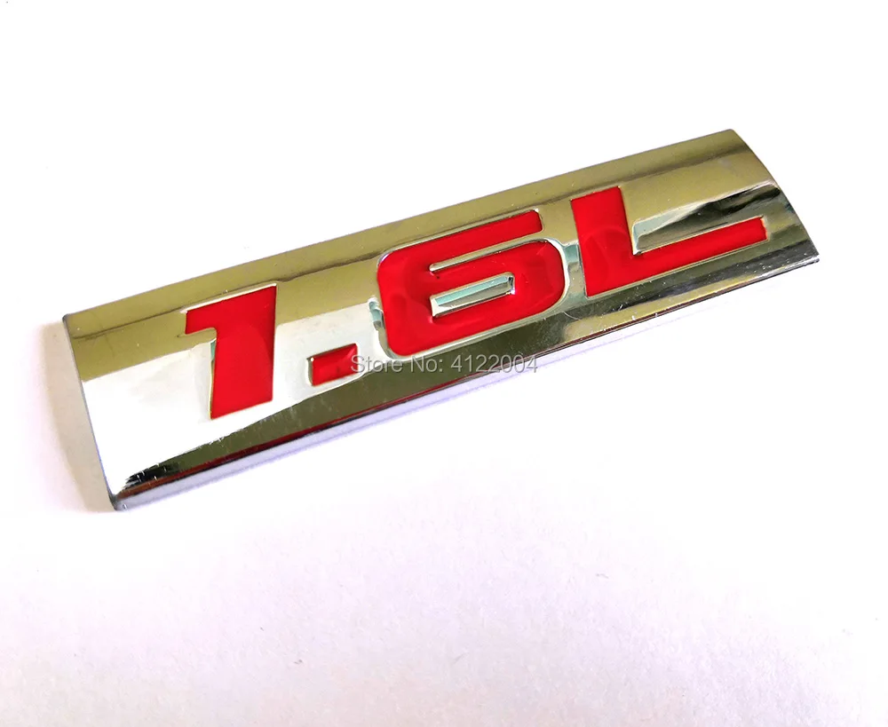 1.6L red 1.4L 1.5L 1.6L 1.7L 1.8L 1.9L энергетическая эмблема багажник Наклейка для TOYOTA Honda Mitsubishi VOLVO GEELY CHERY HAVAL Dodge - Название цвета: 1.6L red