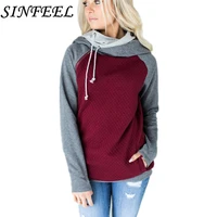 sinfeel oversize hoodies sweatshirts women pullover hoodie female patchwork hooded sweatshirt autumn coat warm hoody plus size