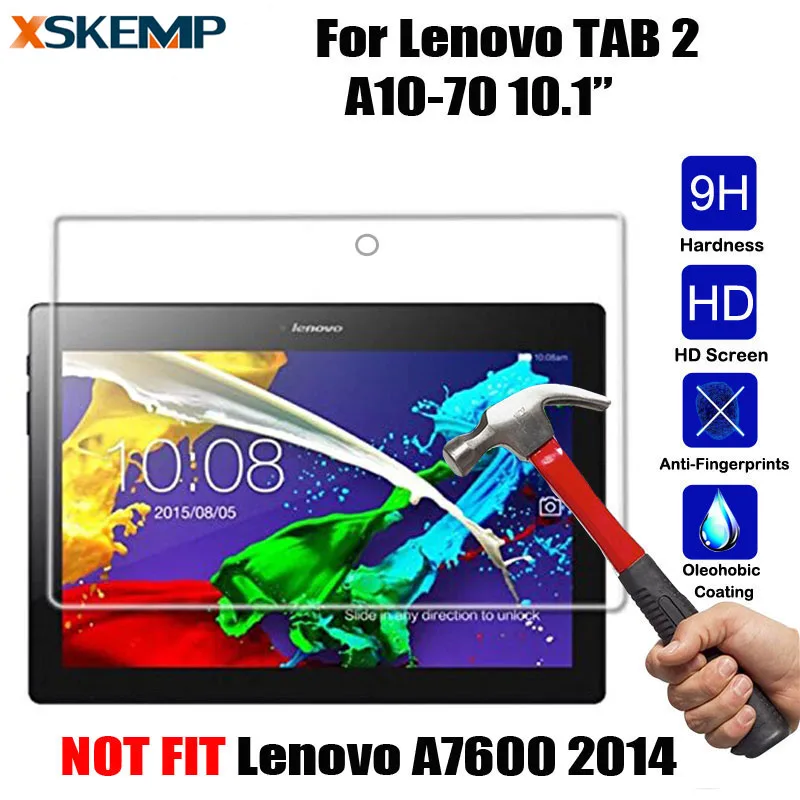 Закаленное стекло XSKEMP для Lenovo Tab 2 10 1 (A10 70F A10 70LC 2016) Взрывозащищенная защитная