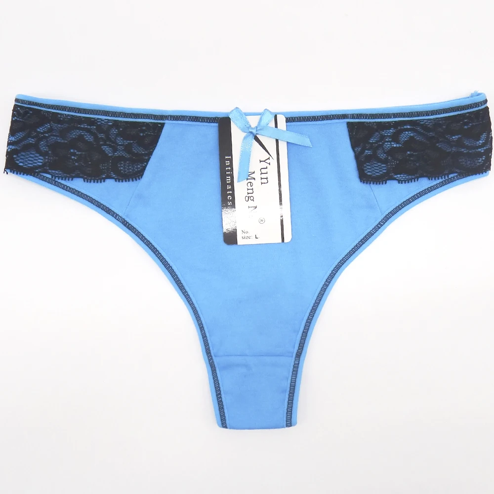 12 шт./упаковка женские хлопковые трусики стринги с Т образной спинкой|panties