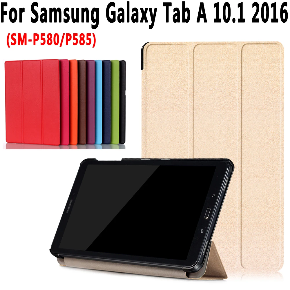 Чехол Smart Case для samsung Galaxy Tab 10 1 2016 S Pen P580 P585 Крышка Тонкий Флип Стенд кожаный чехол