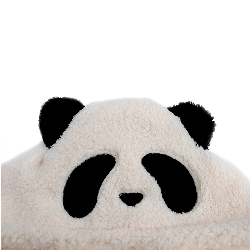 Флисовый длинный шарф с капюшоном в виде милой панды перчатки животных