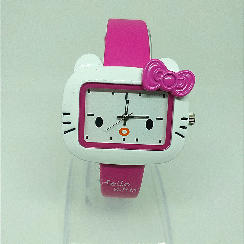Милые модные женские часы KT cat в Корейском стиле Детские с рисунком Hello Kitty Часы