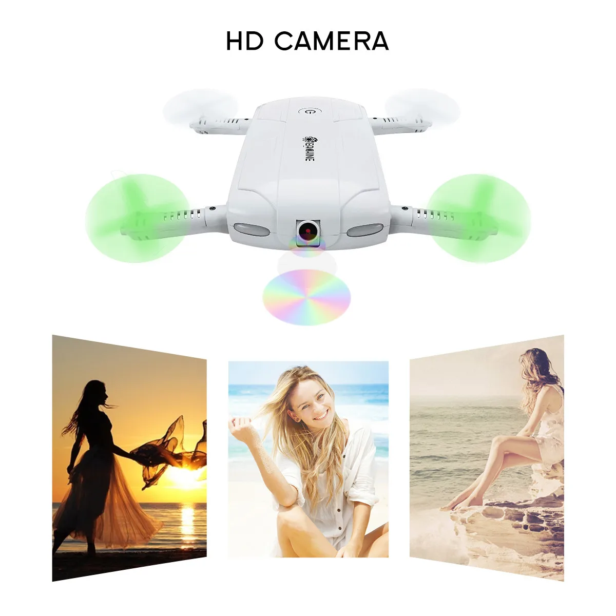 Обновление E50 2MP 720P WI-FI FPV Карманный Дрон для селфи с Красота режим удержания