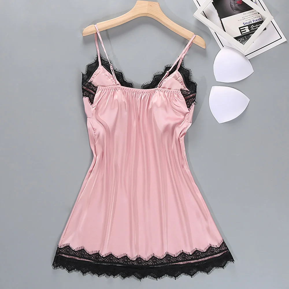 2019 Для женщин соблазнительный атласный Шелковый ночной рубашке кимоно Ночной