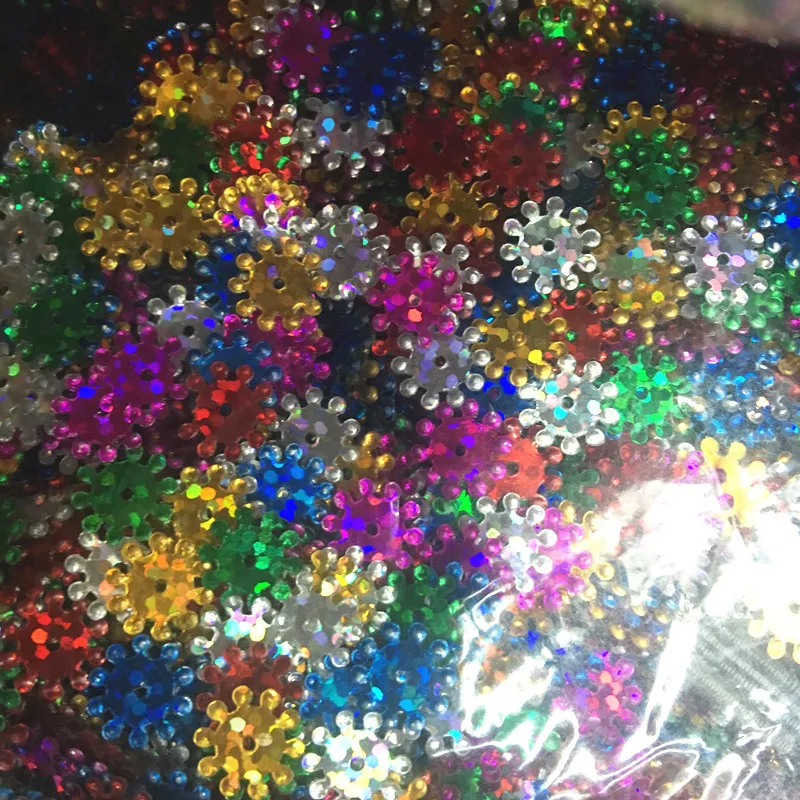1500 шт./лот 9 мм лазерное/голографическое колесо ПВХ пайетки свободные блёстки