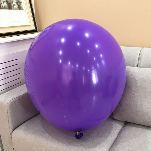 Purple 5 шт. 36 дюймов красочные большие латексные шары, гелий надувные гигантские шары, свадебные украшения, большой шар для дня рождения - Цвет: Purple
