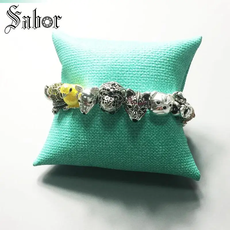 Аксессуары Вечеринка зоопарк Бусы Браслеты звенья цепи Серебряный цвет милый