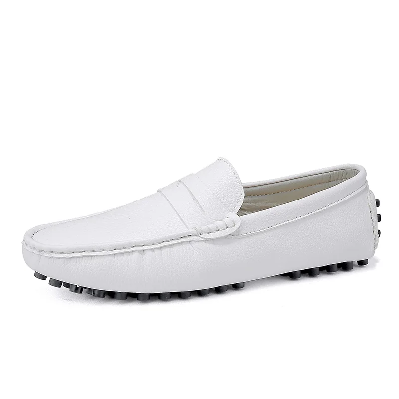 Men Casual Shoes Male Genuine Leather Loafers Moccasins Slip On Men's driving Large Size 39-50 | Обувь