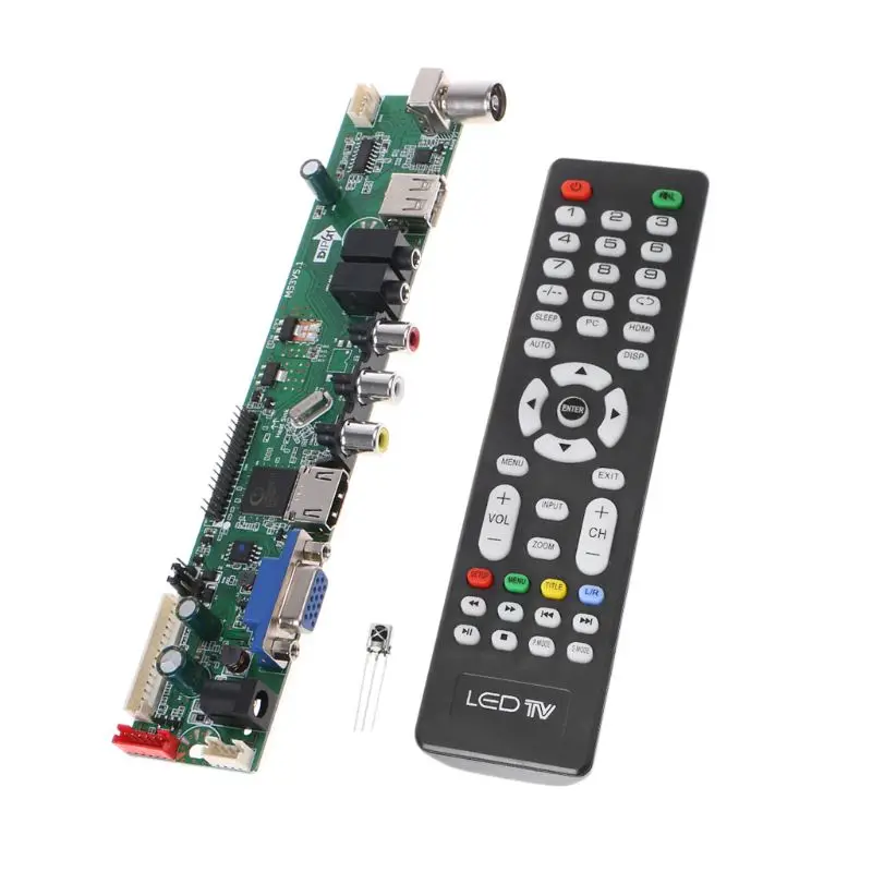 Универсальный ЖК контроллер плата разрешение ТВ материнская VGA/AV/TV/USB интерфейс