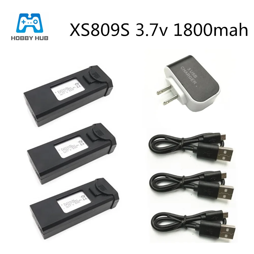 Литий полимерный аккумулятор для игрушек TIANQU VISUO XS809S XS812 3 7 в 1800 мАч|Детали и