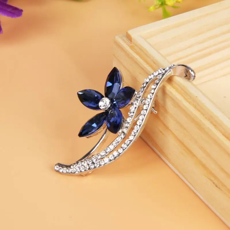 Романти в форме цветка Кристалл Броши для женщин Свадебная вечеринка аксессуары