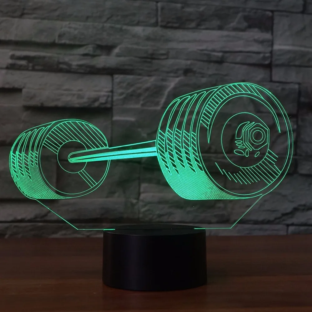Ночник светодиодный 3d светильник в форме штанги 7 цветов|sleep light|night lightnight light usb |