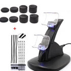 10 в 1 для контроллера PlayStation PS4, зарядная док-станция, подставка и улучшенный захват джойстика, пылезащитный комплект для консоли PS4