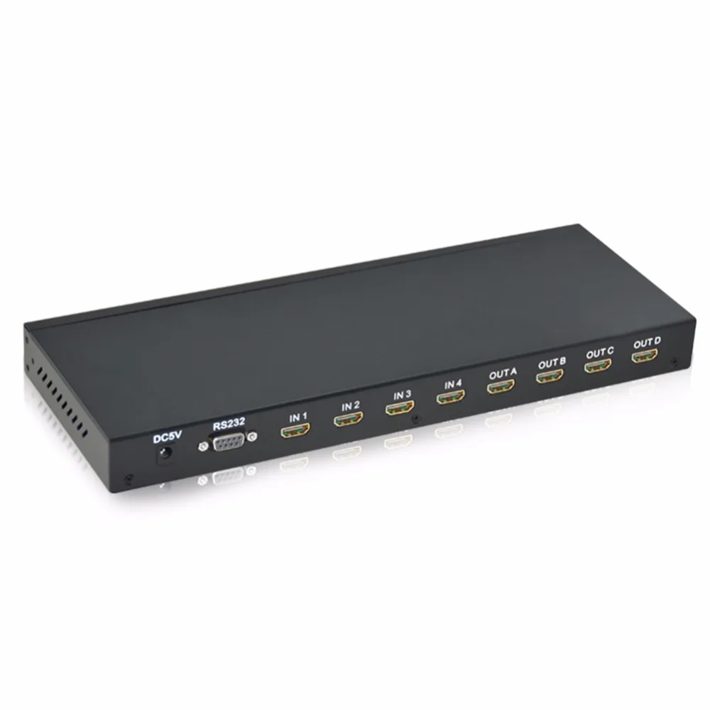 EMK 4x4 HDMI ТВ матрица 4 входа выхода настоящий матричный переключатель сплиттер