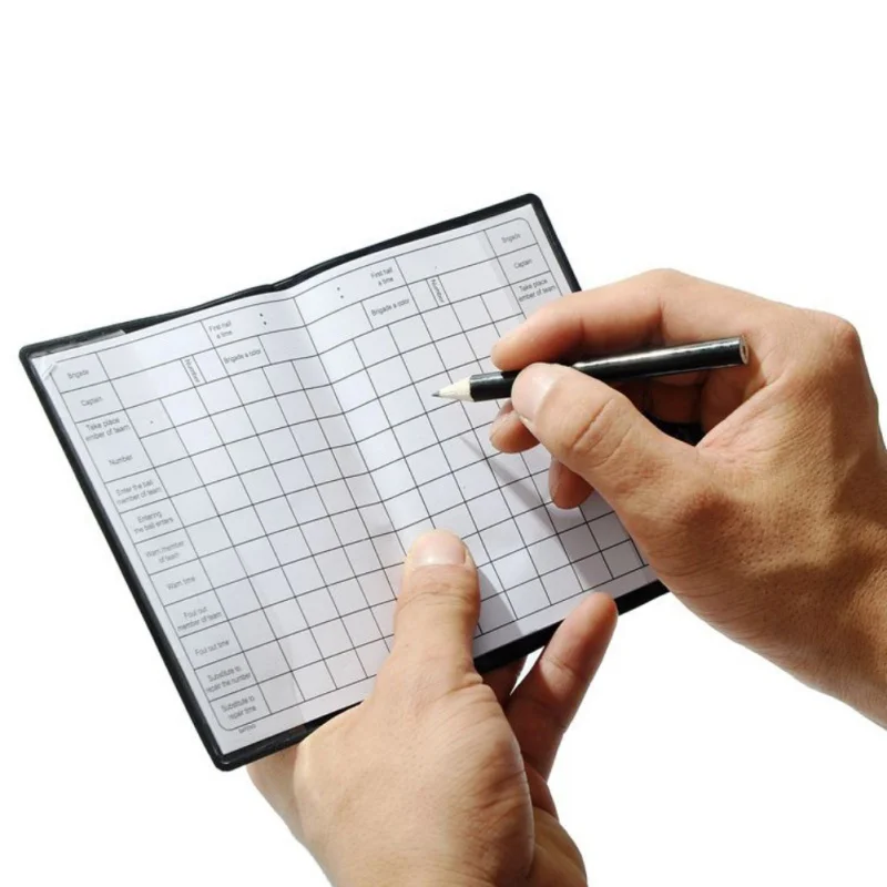 Красный/желтый карты Новый рефери футбол ноутбук кожаный чехол с карандашом