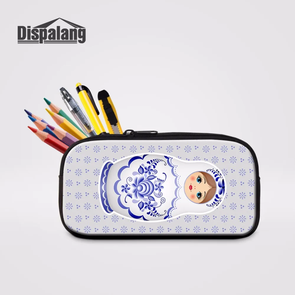 

Children Zipper Pencil Case Matryona Matryoshka Doll Print Pen Bag For School Women Mini Portable Cosmetic Cases Girls Pen Box