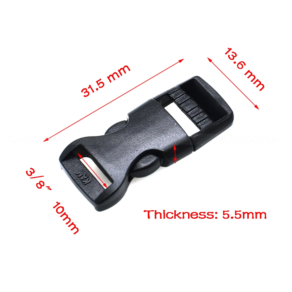 Контурные боковые мини пряжки 3/8 &quot(10 мм) для Паракорда браслета/ошейника кошек