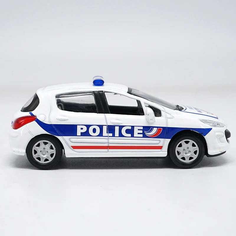 Высокая модель автомобиля из 1:43 сплава peugeot 308 Swat Cop, игрушки для автомобилей из металла, Коллекция игрушечных автомобилей