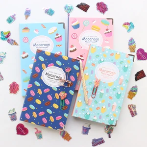 Domikee мультфильм Макарон дизайн Твердый переплет ежемесячный недельный планер искусственный планер, органайзер для ежедневного планера конфет для детей