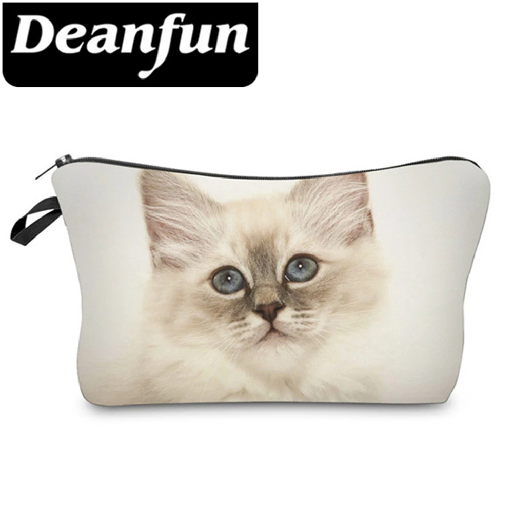 Deanfun женские косметички для кошек 3D принт разноцветная звезда на молнии хранения