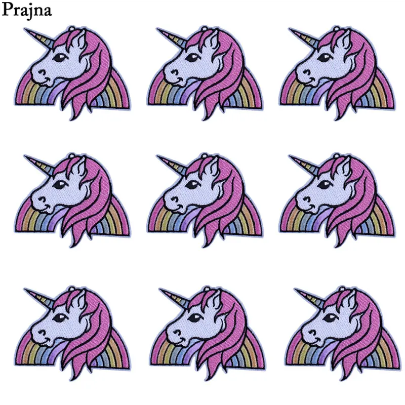 10 шт. радужные вышитые нашивки в виде единорога|Заплатки| |