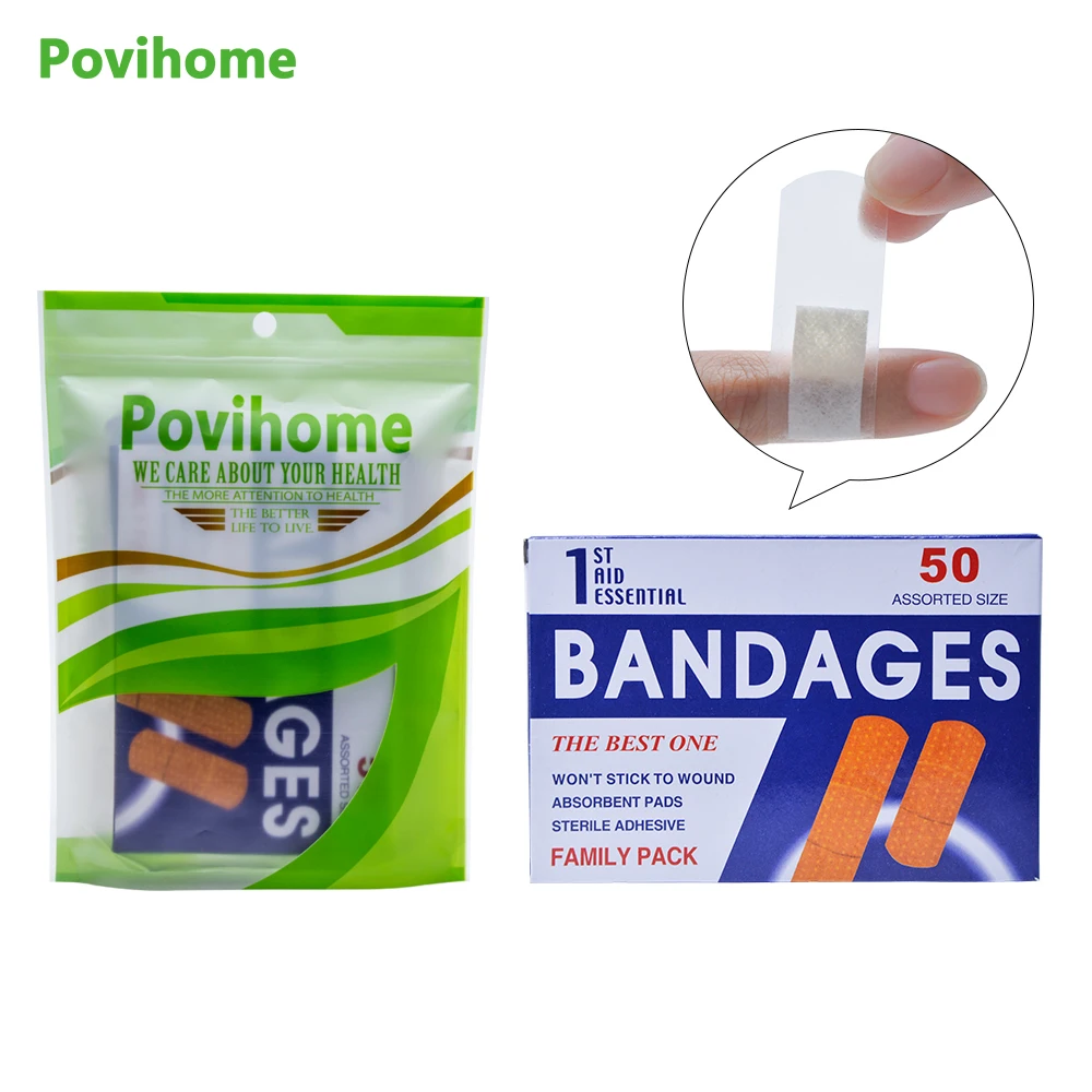 Povihome 50 шт./пакет пластыри с мультяшным рисунком гемостаза свидетельствует об этом стерильные наклейки клей бинты первой помощи детская штукатурки