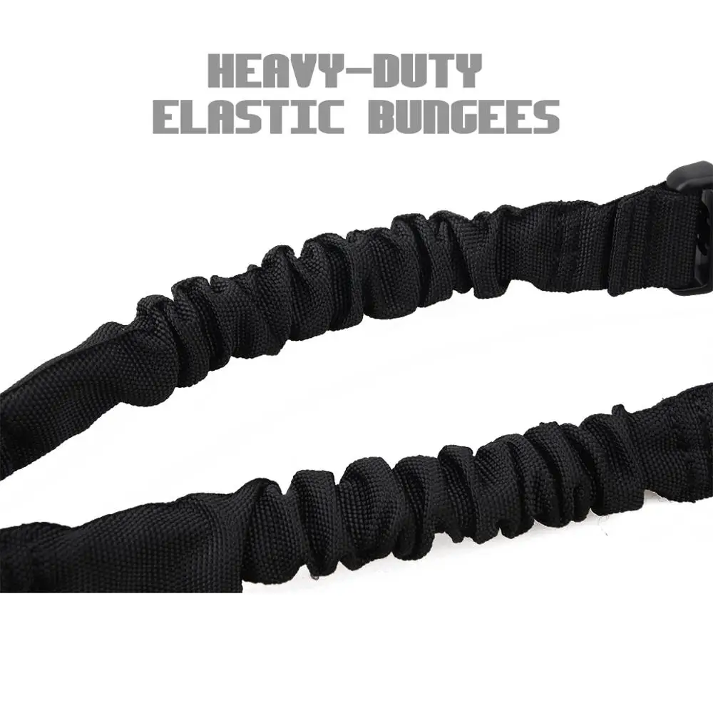 1000D Single Point 1-Point One Point Heavy Duty Mount Bungee Military Rifle Sling Adjustable Tactical Green Black Tan Gun Sling