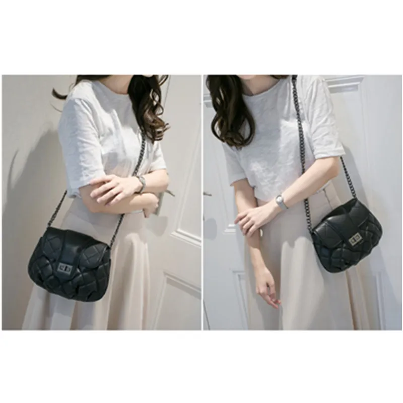 

Shell Chains Leather Shoulder Bags For Women Mini Clutch Handbags Fashion Famous Brands Designer Style Crossbody Messenger Bag