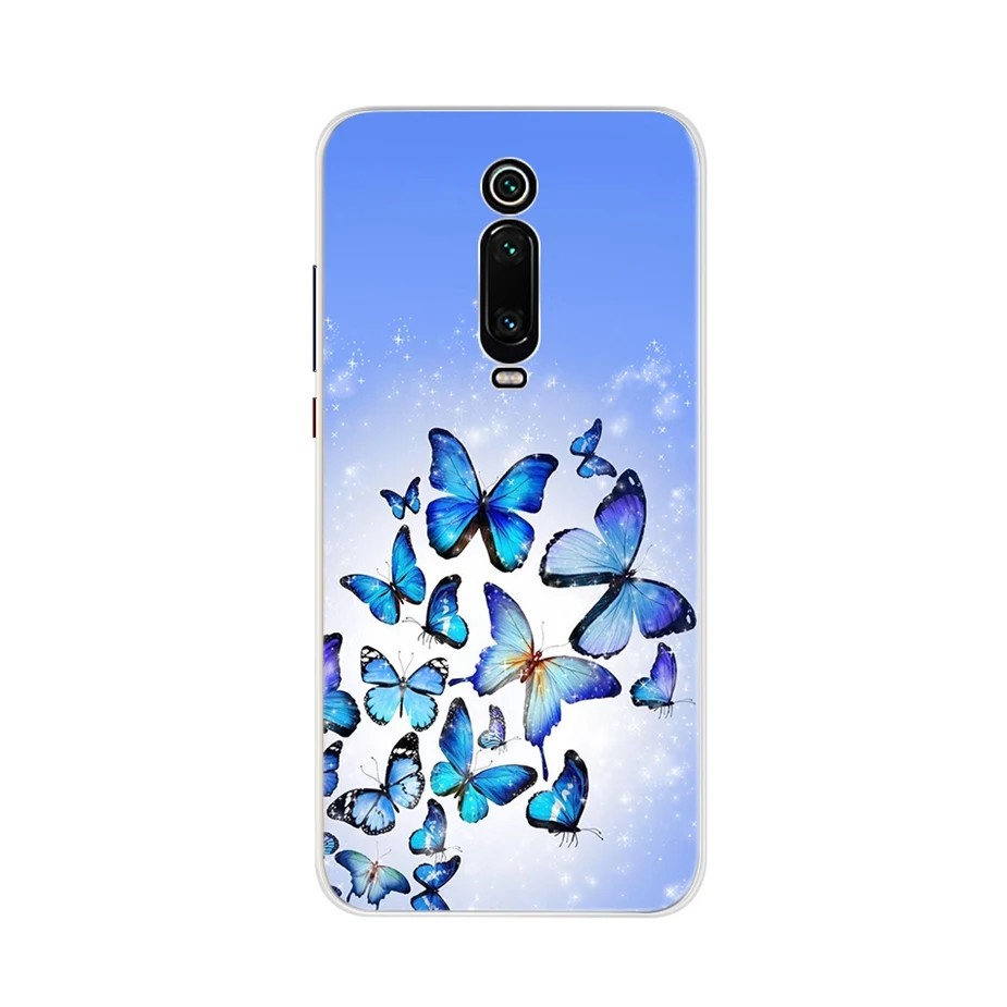 Чехол для Xiaomi Mi 9 T Redmi K20 новый мягкий силиконовый чехол с цветами задней панели