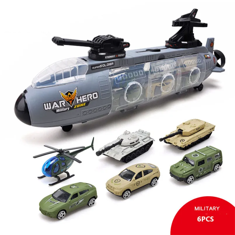 6pcs military car 6 шт. и 12 шт./компл., модель автомобиля из сплава, строительные наборы, Классические игрушки для детей, комплект для мальчиков, портативная лодка, спортивные военные автомобили, игрушки, подарки - Цвет: 6pcs military car