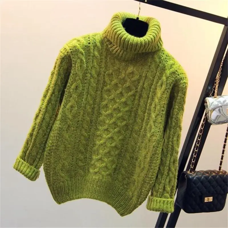 Women Winter Sweater Turtleneck 2020 Long Sleeve Knitted Sweaters Pullovers Female Jumper Bottoming Tops L046 | Женская одежда