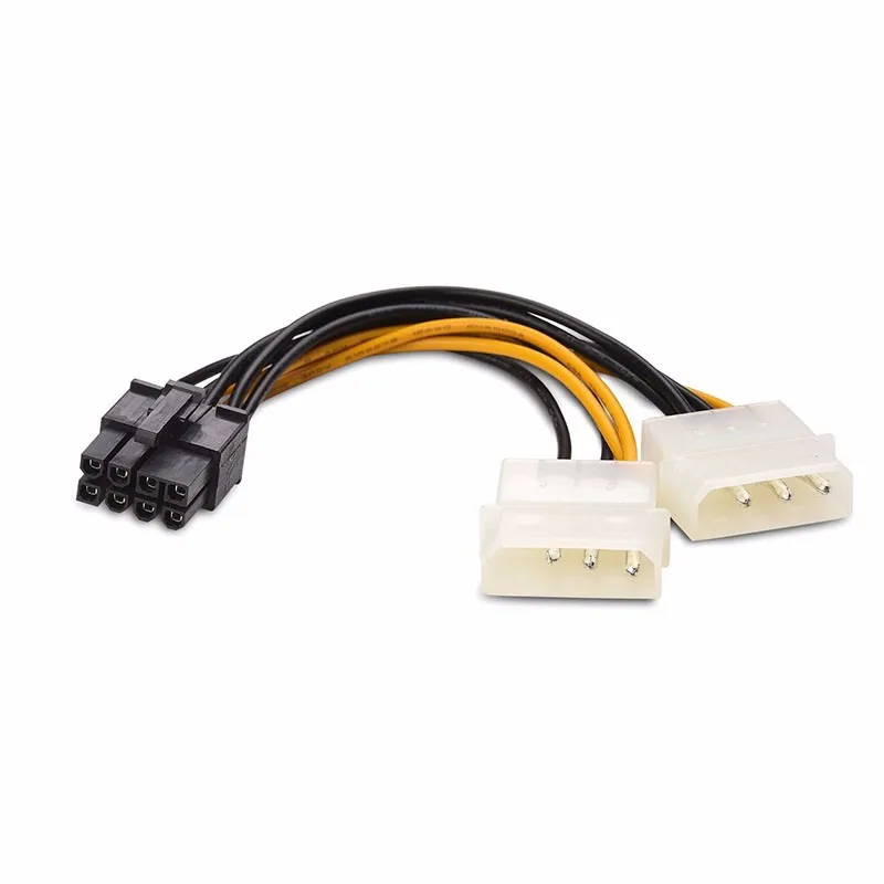 Видеокарта 15 см 5 шт./лот 8 Pin PCI Express папа двойной LP4 4Pin Molex IDE E адаптер кабеля
