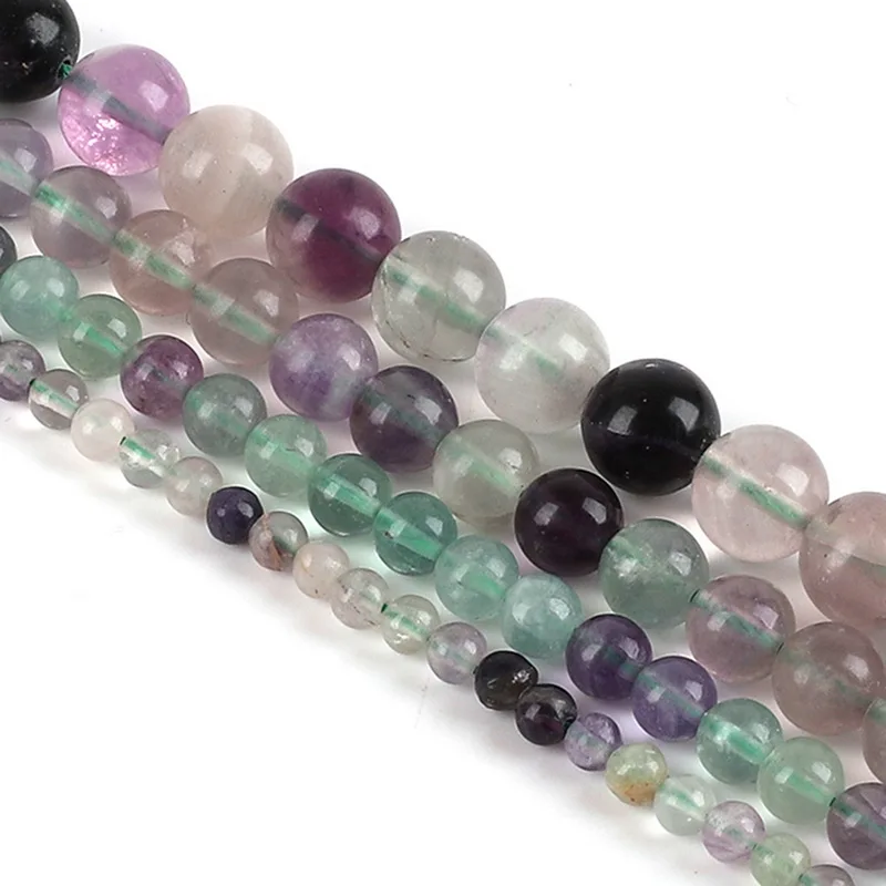 Nicebeads натуральный камень красочный флюорит круглые свободные бусины 15 дюймов