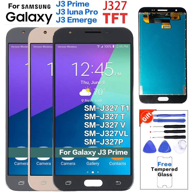 Для Samsung Galaxy J3 Prime 2017 J327 ЖК дисплей кодирующий преобразователь сенсорного экрана в