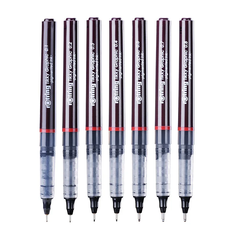 

7pcs of Rotring Tikky Graphic Fineliner Fiber Pen 0.1 0.2 0.3 0.4 0.5 0.7 0.8mm Needle Point Fine Line Pen Tubular Pen