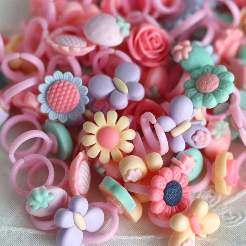 Мультяшные кольца для девочек 100 шт./лот|assorted rings|rings for kidsring |