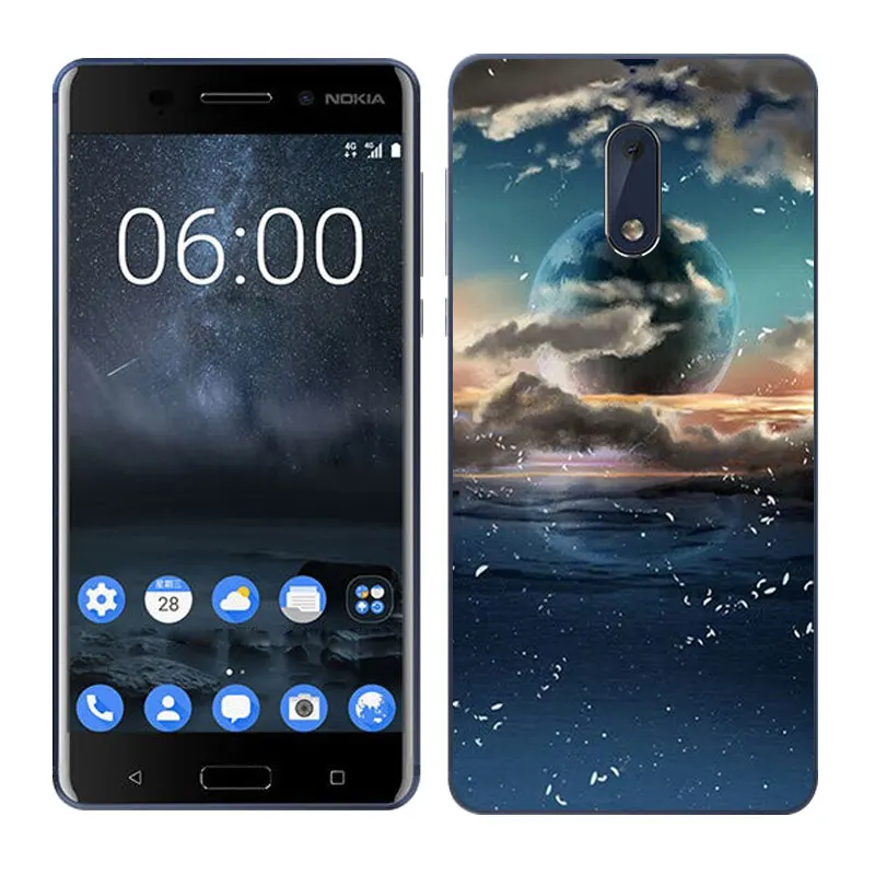 Чехол для Nokia 6 шесть мягких силиконовых чехлов из ТПУ чехол Blaze Painted Защитные